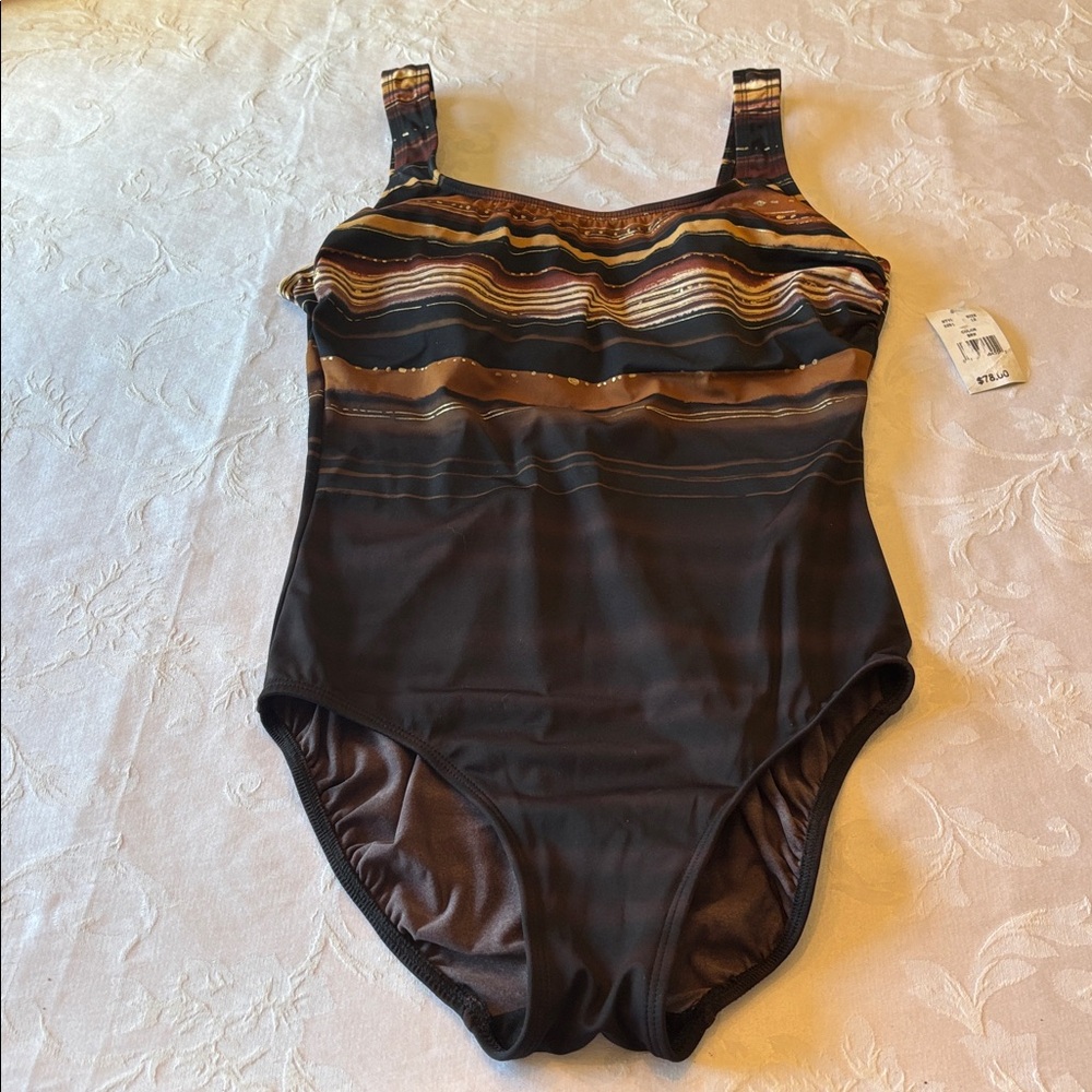 Striped One-Piece Swimsuit